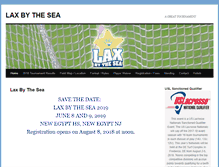 Tablet Screenshot of laxbythesea.com